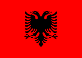 The flag for Albania