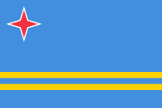 The flag for Aruba