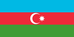 The flag for Azerbaijan