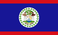 The flag for Belize