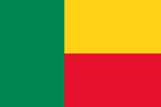 The flag for Benin