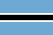 The flag for Botswana
