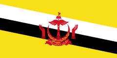 The flag for Brunei