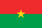 The flag for Burkina Faso