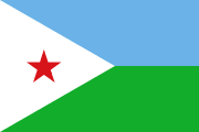 The flag for Djibouti
