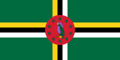 The flag for Dominica