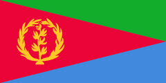 The flag for Eritrea