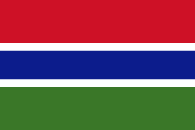 The flag for Gambia