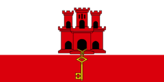 The flag for Gibraltar