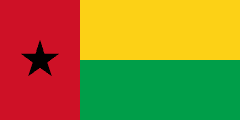 The flag for Guinea-Bissau