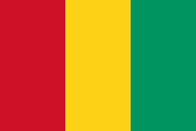 The flag for Guinea