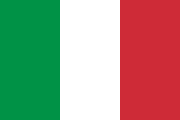 The flag for Italy