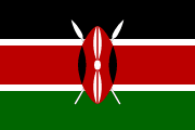 The flag for Kenya