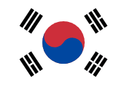 The flag for South Korea