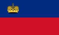 The flag for Liechtenstein