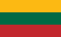 The flag for Lithuania
