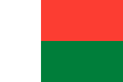 The flag for Madagascar