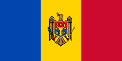 The flag for Moldova
