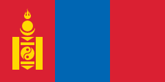 The flag for Mongolia