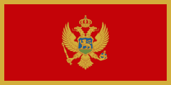 The flag for Montenegro