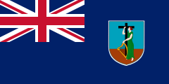 The flag for Montserrat