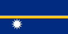 The flag for Nauru