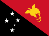 The flag for Papua New Guinea