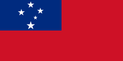 The flag for Samoa