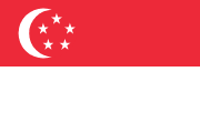 The flag for Singapore