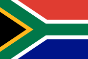 The flag for South Africa