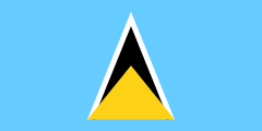 The flag for St Lucia
