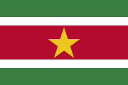The flag for Suriname