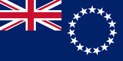 The flag for the Cook Islands