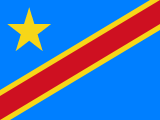 The flag for the Democratic Republic of the Congo