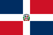 The flag for the Dominican Republic