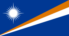 The flag for the Marshall Islands