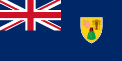The flag for the Turks and Caicos Islands
