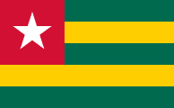 The flag for Togo
