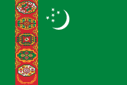 The flag for Turkmenistan