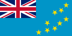 The flag for Tuvalu
