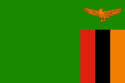 The flag for Zambia