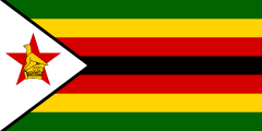 The flag for Zimbabwe